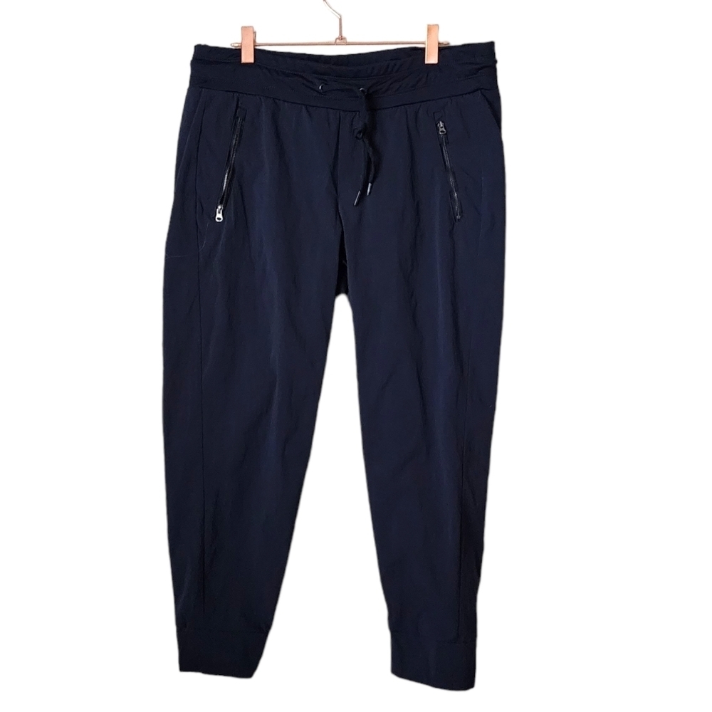 VINA Jogger pants with pockets athletic active pant in dark‎ navy size L